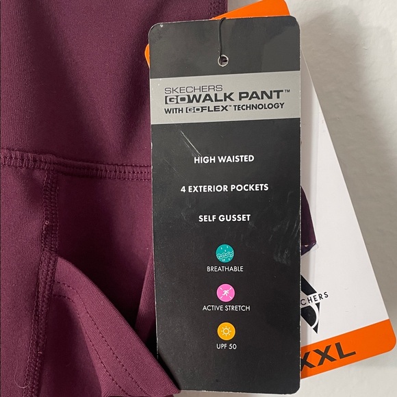 Skechers Women Go Walk GoFlex 4 Pocket Boot Cut   Wine Gym Pants Size XXL /Z8 - Picture 8 of 12
